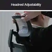 Headrest adjustability for office chair with headrest