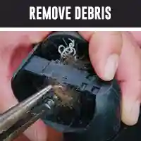 Remove debris from office chair wheels