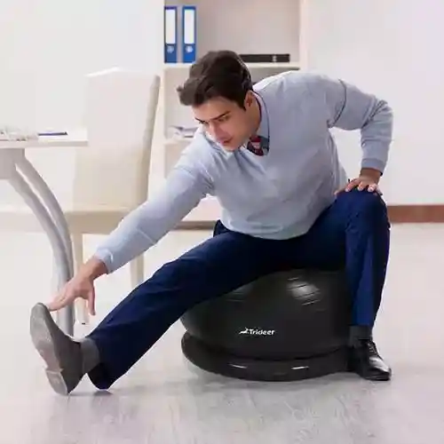 muscle stretching on balance ball chair