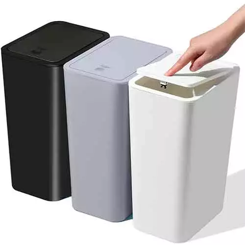 Bathroom Small Trash Can with Lid